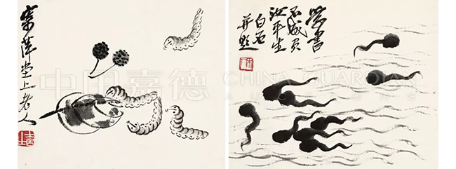 中國嘉德2019春拍精品導(dǎo)覽 | 寶姬存玩——齊白石致胡寶珠墨筆花鳥冊