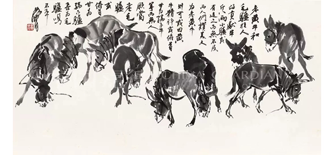 中國嘉德2019春拍精品導(dǎo)覽 | 嘯傲人間 任重道遠(yuǎn)—黃胄《百驢圖》巨卷