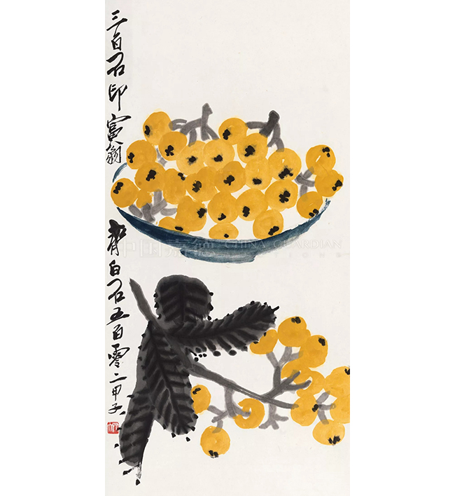 中國(guó)嘉德2019秋拍 | 畫(huà)壇獨(dú)步 歲歲平安——齊白石《花果四屏》