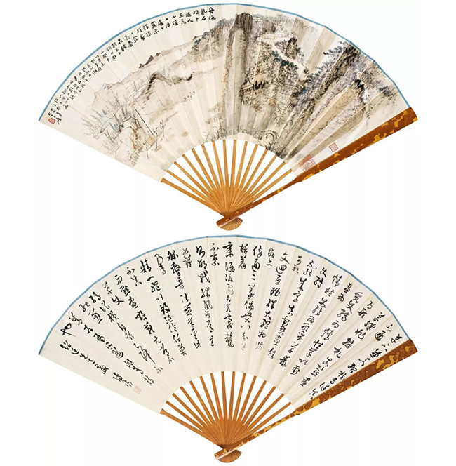 中國(guó)嘉德2019秋拍 | 峨眉待月，羅浮入夢(mèng)——張大千泥金青綠巨扇