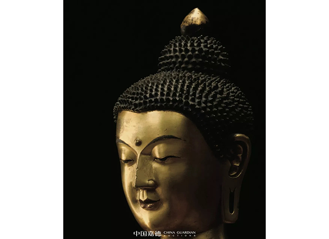 中國(guó)嘉德2019秋拍 |  恢宏巨制震撼現(xiàn)世-清康熙御制銅鎏金釋迦牟尼佛