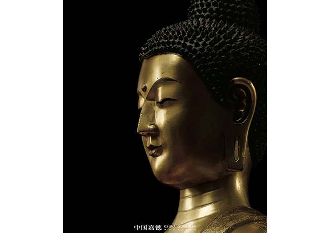 中國(guó)嘉德2019秋拍 |  恢宏巨制震撼現(xiàn)世-清康熙御制銅鎏金釋迦牟尼佛