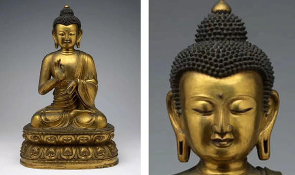 中國(guó)嘉德2019秋拍 |  恢宏巨制震撼現(xiàn)世-清康熙御制銅鎏金釋迦牟尼佛