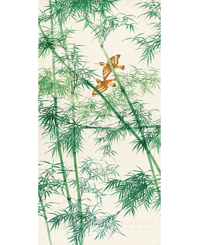 中國(guó)嘉德2019秋拍 |  琴瑟和鳴 趙管風(fēng)流——謝稚柳、陳佩秋《竹禽圖》