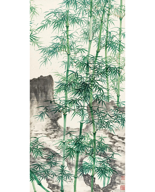 中國(guó)嘉德2019秋拍 |  琴瑟和鳴 趙管風(fēng)流——謝稚柳、陳佩秋《竹禽圖》