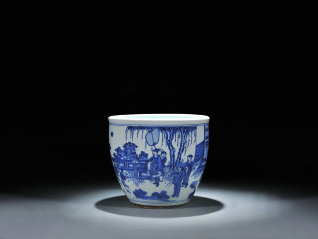 明崇禎 青花加官進(jìn)爵圖缸0.jpg