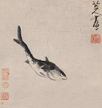 20151221 告別2015 嘉德四季44期拍賣(mài)會(huì)落幕 朱耷(款)單鱖圖成交價(jià)：RMB 195,500.jpg