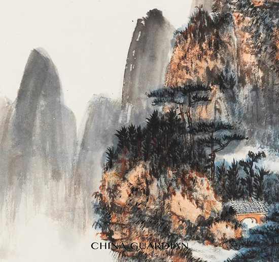 中國(guó)嘉德2018秋拍精品導(dǎo)覽 | 幽翠清靄，爽籟蒼莽：張大千盛年佳構(gòu)《擬石溪秋林清靄》
